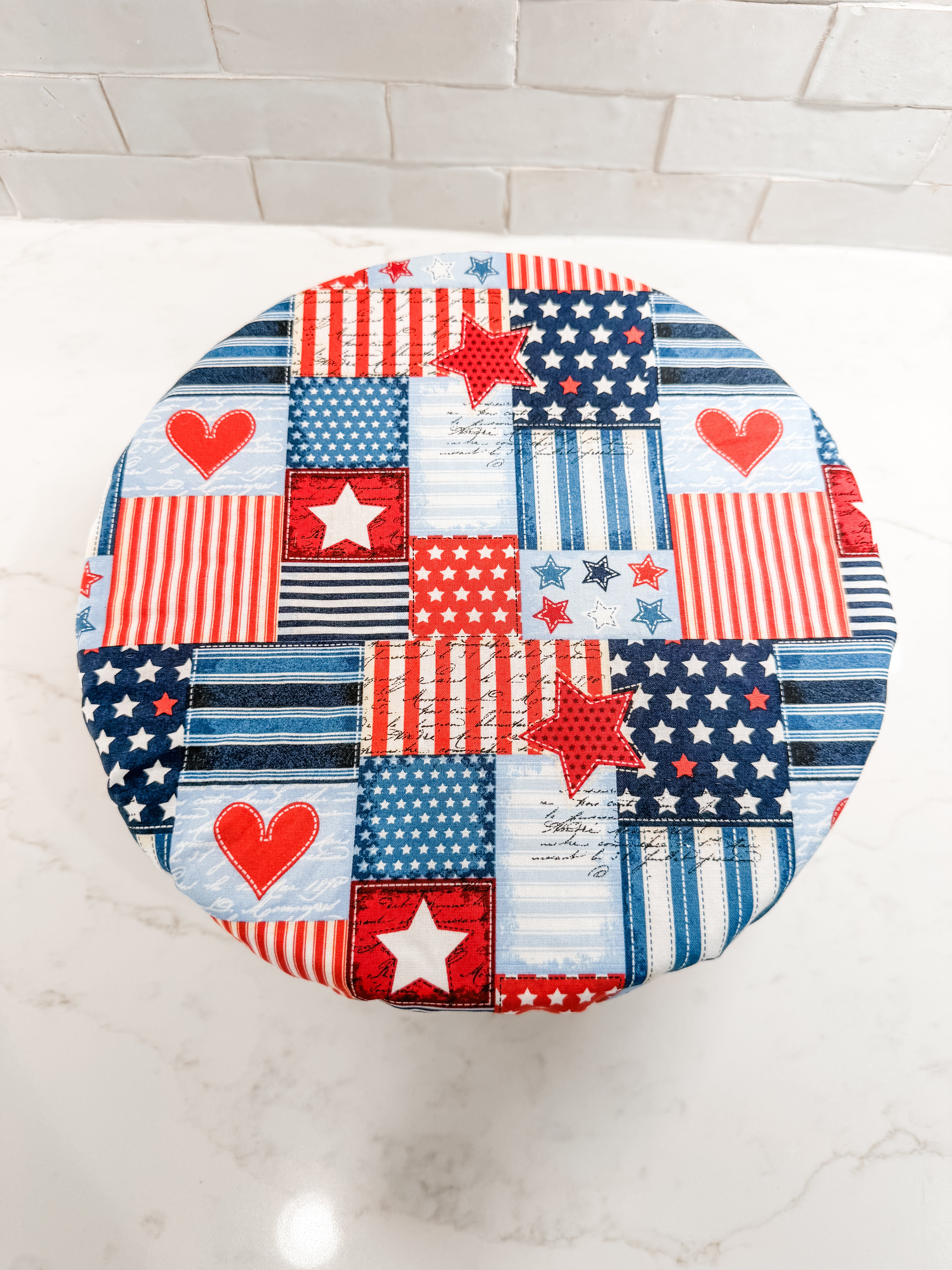 “Patriotic Quilt” XXL Waterproof Bowl Cover