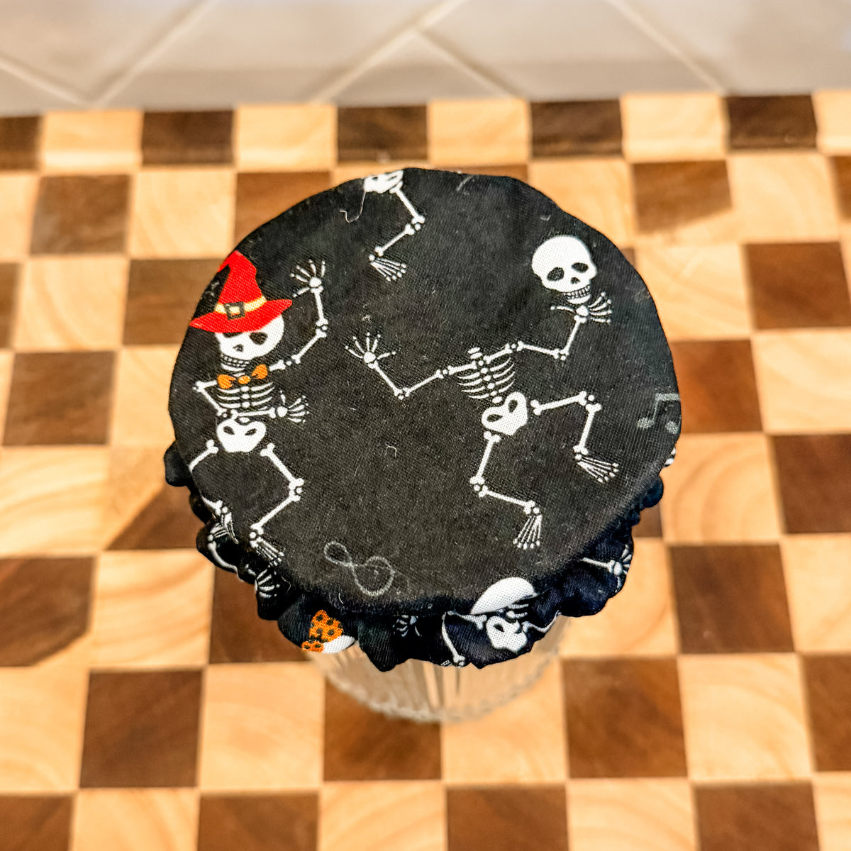 Skeleton Boogie Waterproof Jar Cover