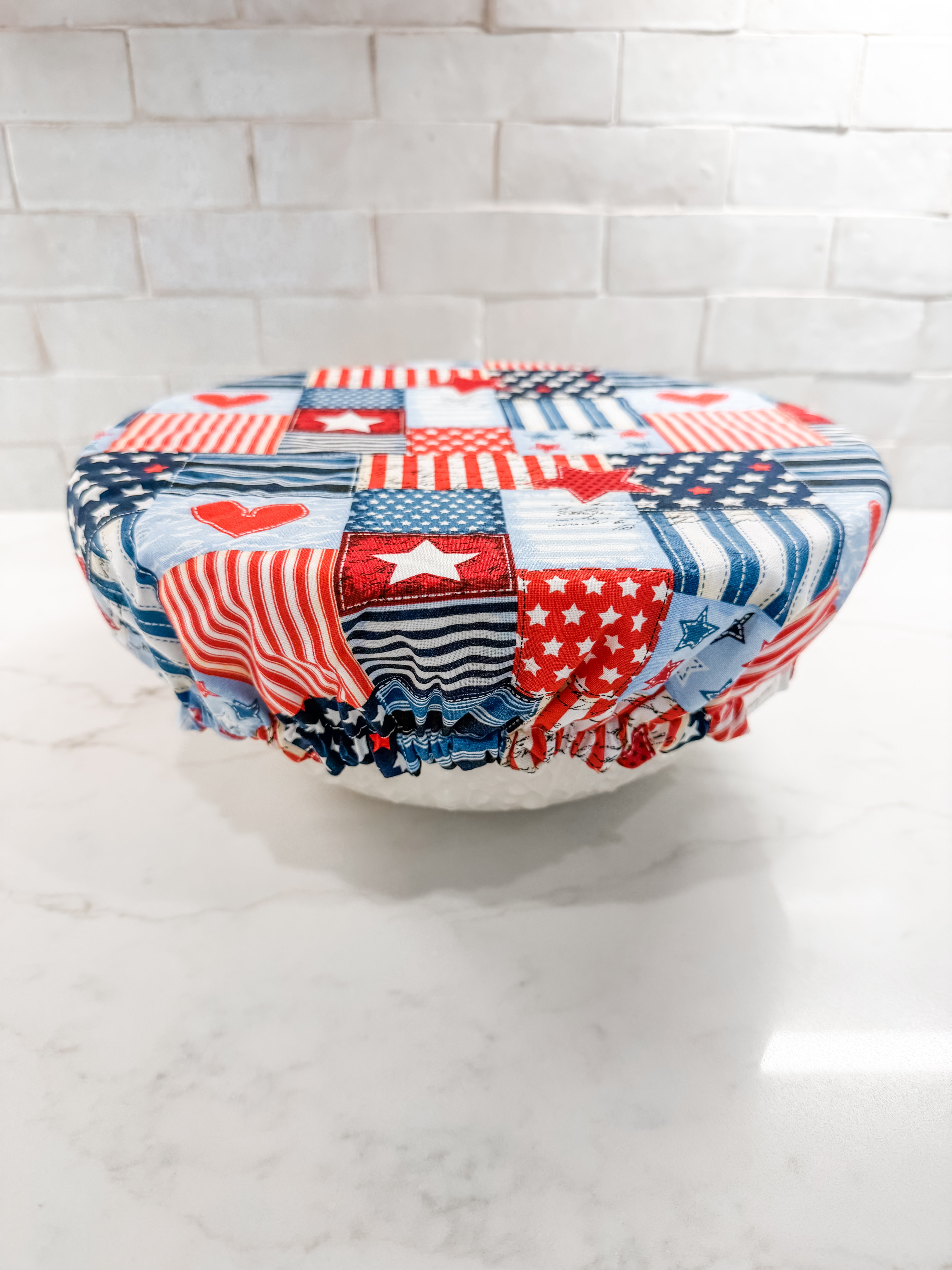 “Patriotic Quilt” XXL Waterproof Bowl Cover