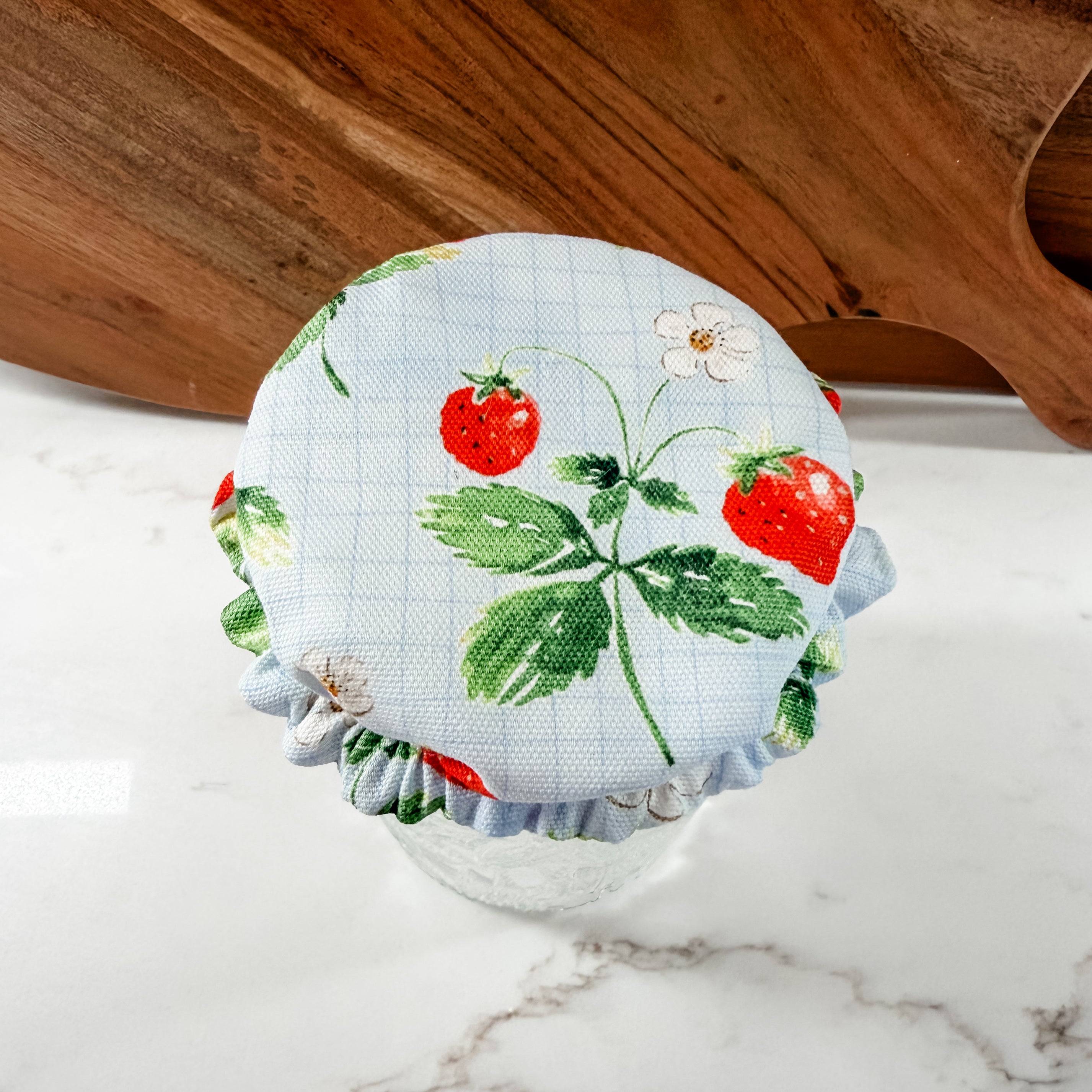 “Strawberry Fields” Waterproof Jar Cover