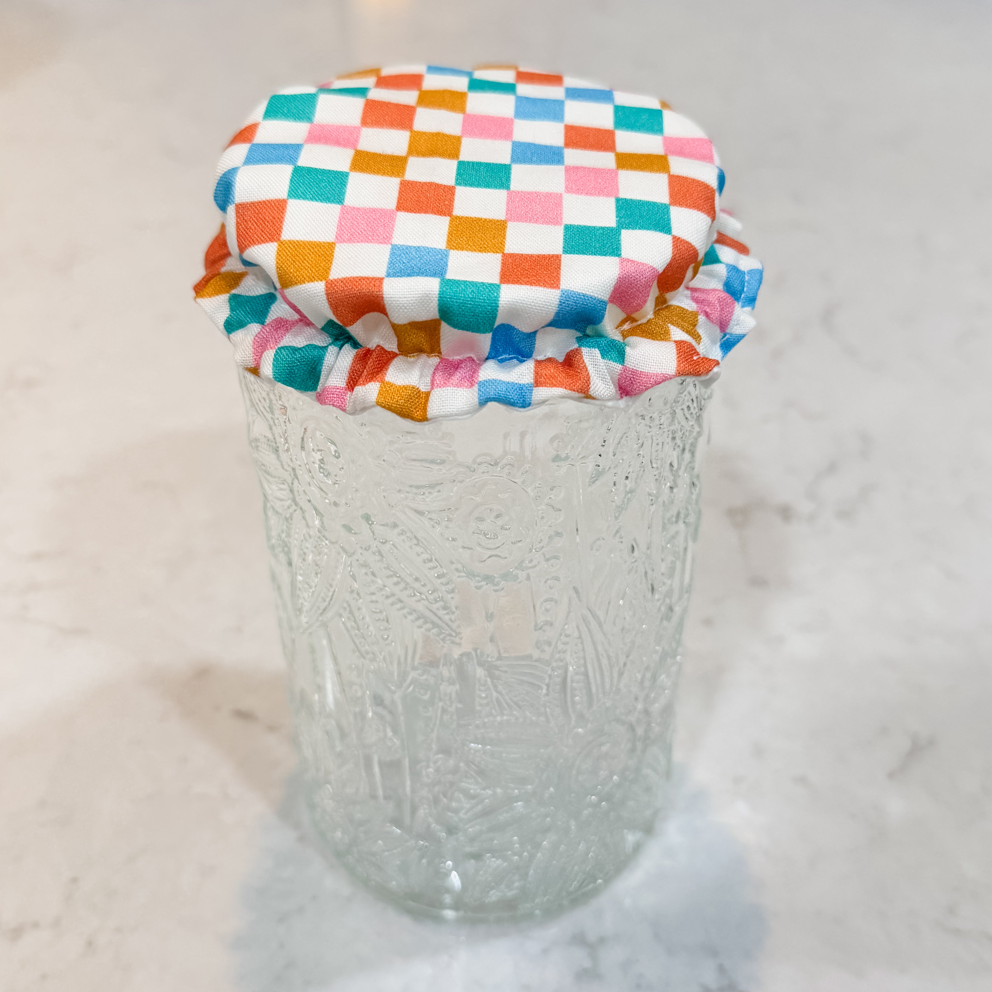 Sunshine Check Waterproof Jar Bonnet
