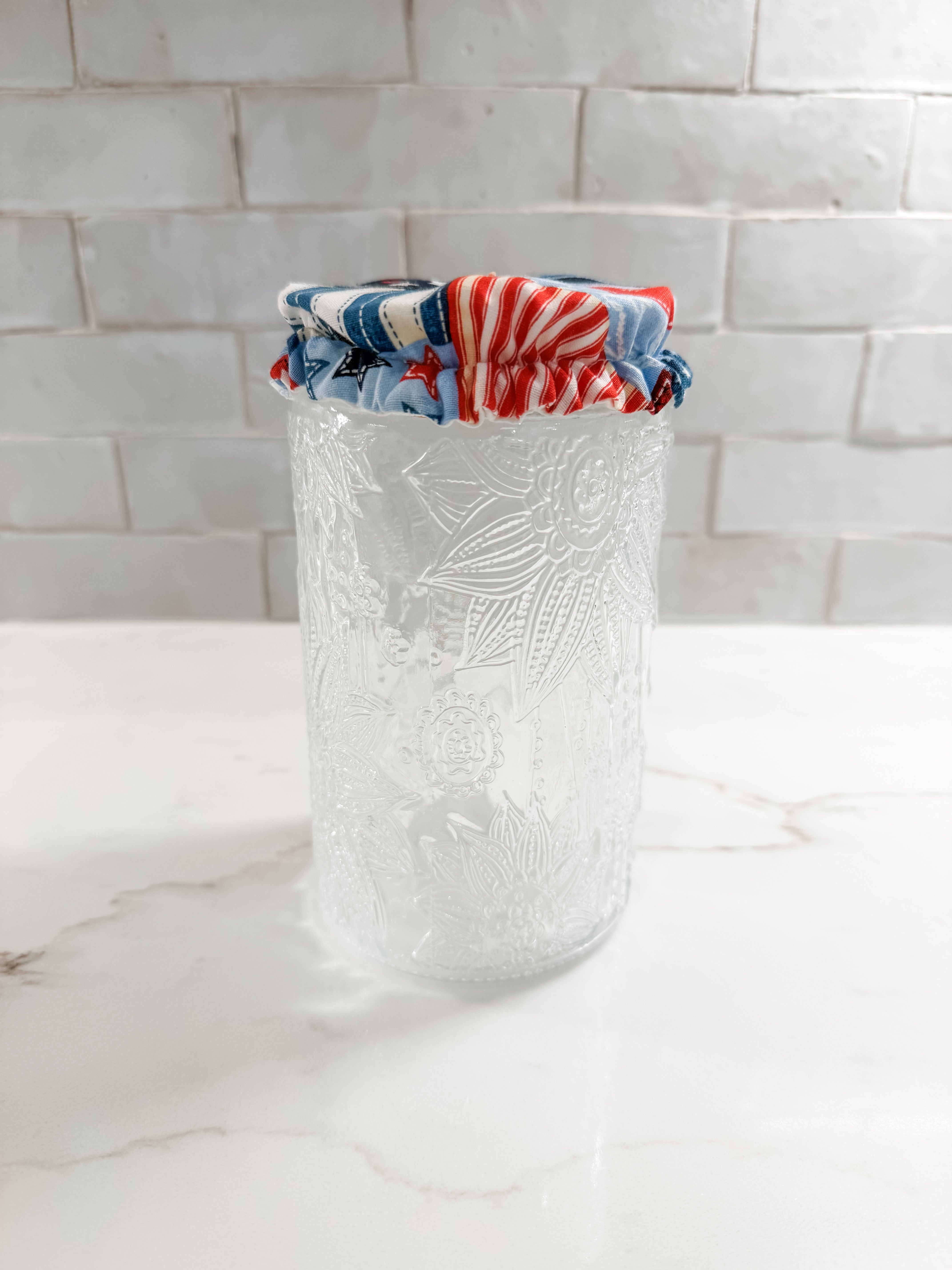 “Patriotic Quilt” Waterproof Jar Cover